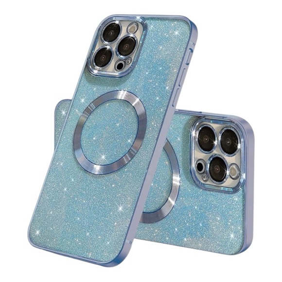 I phone 15 Pro Case Glitter Blue - Picture 5 of 5